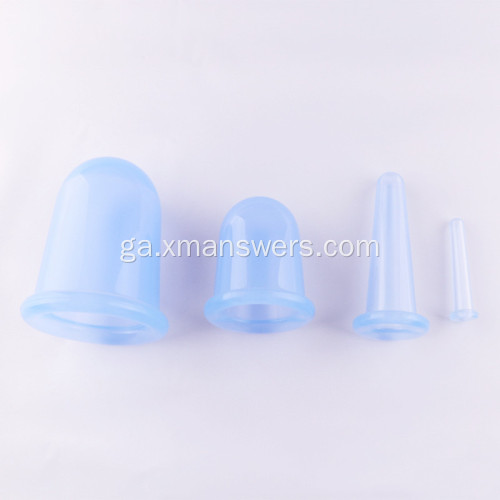 Sraith cupán teiripe cupping folúis rubair silicone saincheaptha